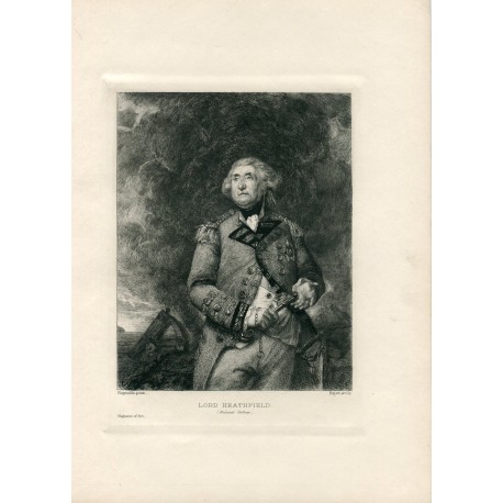 «Lord Heathfield» grabado por P.Adolphe Rajon(1842-1888) sobre obra de Reynolds