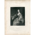 Henrietta Maria, Reina de Carlos I, a partir de obra de Van Dick. Grabado por WH Watt (1840)