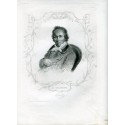 Retrato. Casimir Delavigne grabado por A. Riffaut