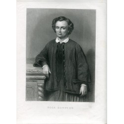 Retrato. Rosa Bonheur. Grabado por Charles Geoffroy