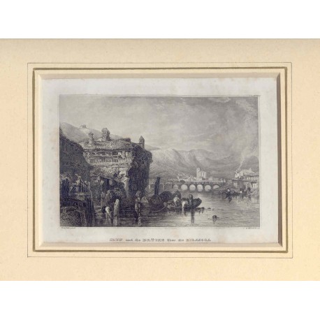 España. Pais Vasco. Guipúzcoa. «Vista de Irún desde el río Bidasoa»