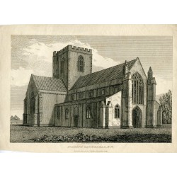 Gales. St. Asaph Cathedral grabado por J.C.Buckler 1820