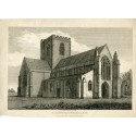 Gales. St. Asaph Cathedral grabado por J.C.Buckler 1820