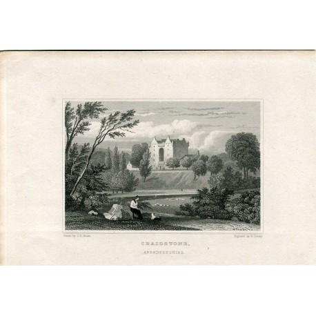 Escocia. Craigstone, Aberdeeshire grabado por S. Lacey  1818-1829