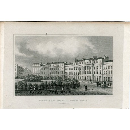 Escocia. North West Angle of Moray Place, Edinburgh, 1833