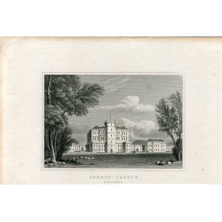 Escocia. Gordon Castle, Banffshire, grabado por W. Faithon 1829-1831