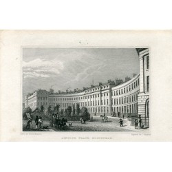 Escocia. Ainslie Place , Edinburgh, grabado 1830