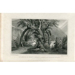 Escocia. An arbour in Regent Murray' s Garden grabado en 1830 por S. Lacey