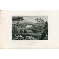 Escocia. Fingask Castle grabado por J. Greig, 1830