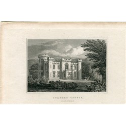 Escocia. Culdees Castle, Perthshire grabado por J.P.Neale en 1831