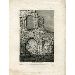 Remains of St. Andrews, Priory, Rochester grabado por J. Tyrel