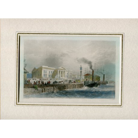 Greenock grabado por F.W. Topham en  1840 sobre obra de W.H.Barlett