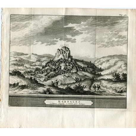 Cadiz. Hardales. Grabado Pieter van der Aa, 1707