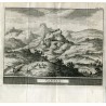 Málaga. Zahara , montañas de Ronda. Grabado por Pieter Van der Aa, 1707.