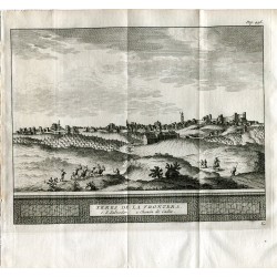 Cadiz. Xeres de la Frontera. Grabado por Pieter Van der Aa, 1707.