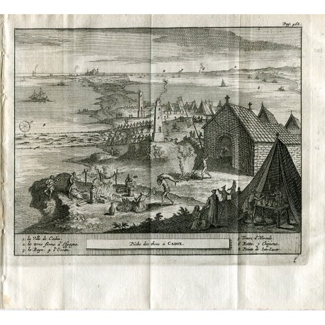 Pêche des thons a Cadix. Grabado por Pieter Van der Aa, 1707.