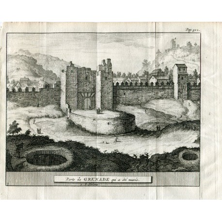 Port de Grenade qui a eté murée grabado por Pieter van der Aa.