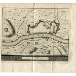 Plano de Lérida grabado por Pieter van der Aa en 1707