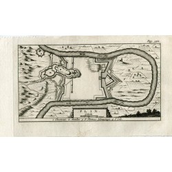 Tarragona. Flix. Grabado por Pieter van der Aa en 1707