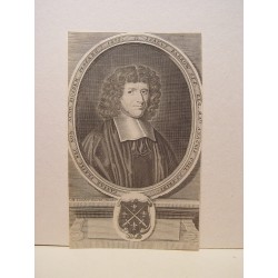 Isacus Barrow S.T.P. Reg.'  Grabado por Michael Vander Gucht(1676)