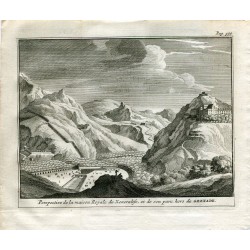 Perspectiva de la maison Royale de Xeneralife et son parc. Van der Aa.