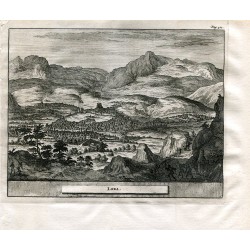 Granada. Loja. Grabado por Pieter van der Aa en 1707