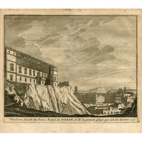 Vue d'une façade du Palais Royal de Toledo y de la grand place por Van derAa