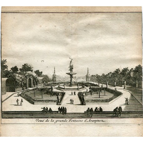 Vue de la grande fontaine d'Aranjuez grabado por Van der Aa