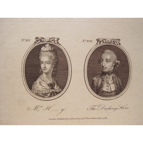 «Mrs. H...y and The Dorking Hero» London publish´d by Hamilton Junr. Fleet Stret July. 1783.