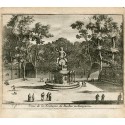 Vue de la fontaine de Bachus á Aranjuez grabado por Pieter Van der Aa