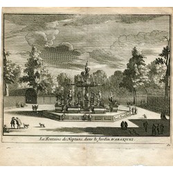 La fontaine de Neptune dans le Jardin d'Aranjuez por Pieter van der Aa.