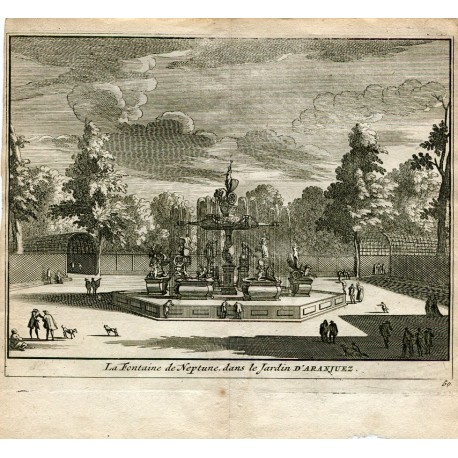 La fontaine de Neptune dans le Jardin d'Aranjuez por Pieter van der Aa.