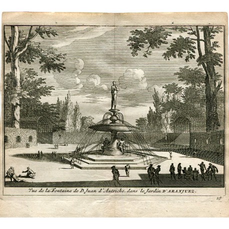 Vue de la Fontaine de D. Juan d'Austriche dans le Jardin d'Aranjuez por Van der Aa