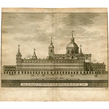 Veue du Monastere de l'Escorial et des Apartemens du Roi, du còte du Midi por Van der Aa