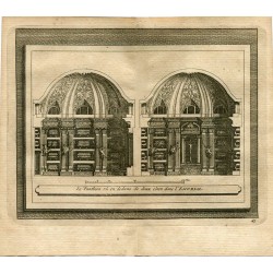 Le Pantheon vu en dedans de deux còtez dans l'Escorial por Van der Aa.