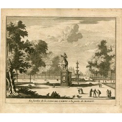 Le jardin de la Casa de Campo a la porte de Madrid por Pieter Van der Aa