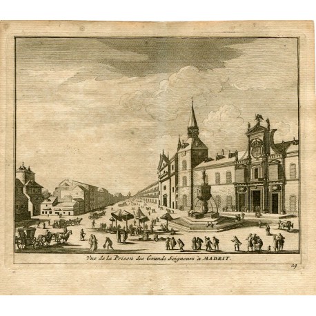 Vue de la Prision de Grands Seigneurs à Madrid por Pieter van der Aa