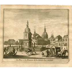 La Place et La Fontaine de la Sebada dans Madrid por Pieter van der Aa
