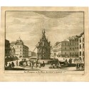 La Fontaine et la Plaza du Soleil à Madrid par Pieter van der Aa