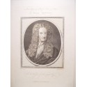 Sr. Isaac Newton. Grabó Goldar (Oxford,1729-Londres,1795), siguiendo obra de Godfrieid. Kneller.(1646-1723)
