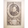 Robert Dudley Compte de Leycester. Grabó Cornelis Martínus Vermeule (Amberes,1644-1708) siguiendo obra de A.vander Wersf.