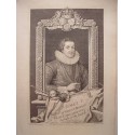 James I, King of Great Britain, France and Ireland. Grabó George Vertue (Londres 1684-1756), siguiendo obra de Paulus Vansomer.
