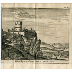 Palais Royal de Segovie dans la Castille Vieille por Pieter Vander Aa,1707.