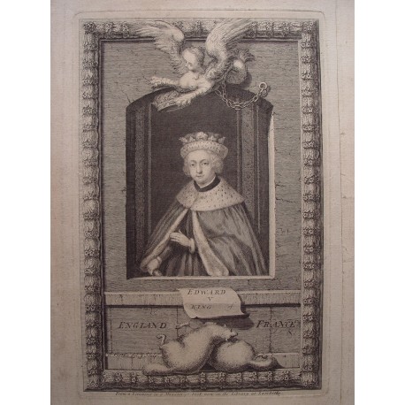 «Edward V, King of England and France» Dibujó y grabó George Vertue (Londres 1684-1756).