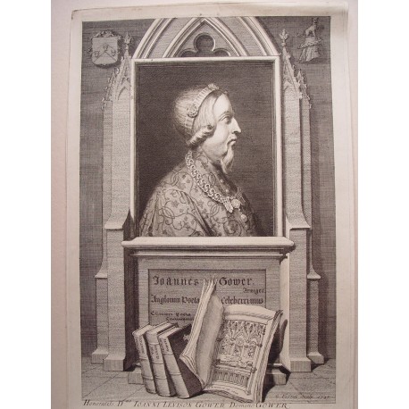 «Joannes Gower» Grabó George Vertue (Londres 1684-1756).