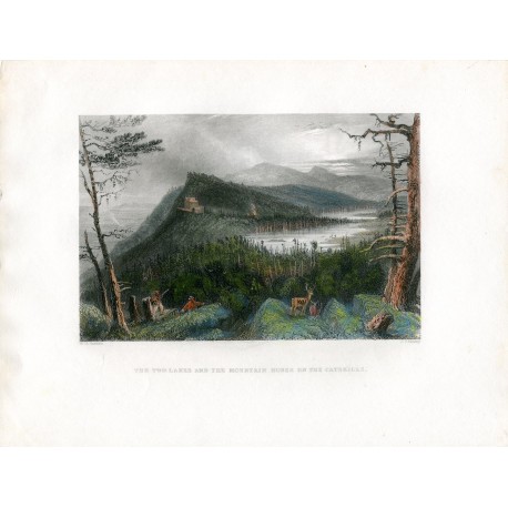 EEUU The two lakes and the mountain house on the Catshills grab. por J.C.Bentley