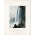E.E.U.U. Horse-Shoe Fall  Niagara grabado por R. Sands.