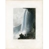 E.E.U.U. Horse-Shoe Fall  Niagara grabado por R. Sands.