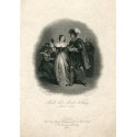 Much ado about nothing grabado por J.H. Watt de la obra de Shakespeare, 1826.