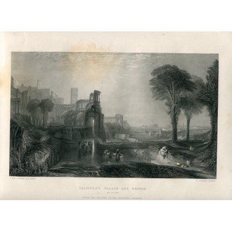 Canada. Caligula's palace and bridge bay of Balae grabado por E. Goodall, 1859.